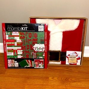 RARE NEW Santa Scrapbook & Scrapbook Kit